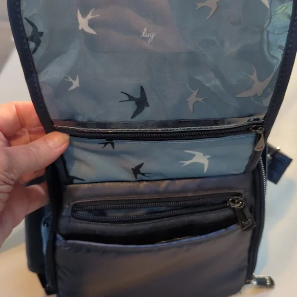 Lug, Flapper SE, Metallic Blue Convertible Crossbody Bag. - Picture 7 of 15